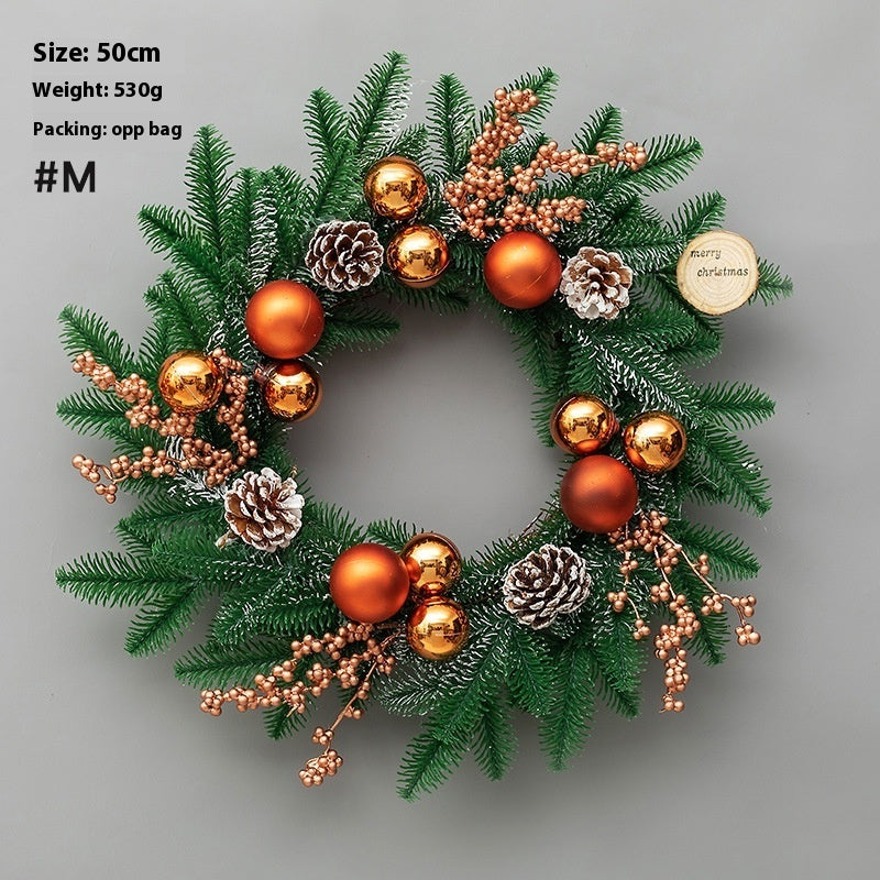 HKM-426067 Upside Down Rattan Christmas Wreath for Elegant Holiday Decor