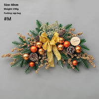 HKM-426067 Upside Down Rattan Christmas Wreath for Elegant Holiday Decor