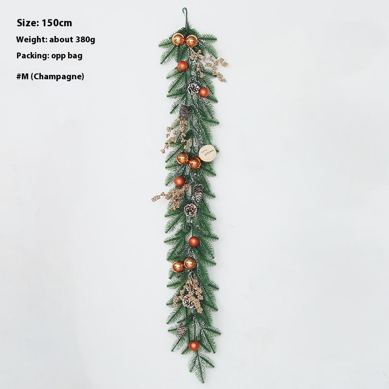 HKM-426067 Upside Down Rattan Christmas Wreath for Elegant Holiday Decor