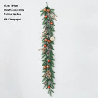 HKM-426067 Upside Down Rattan Christmas Wreath for Elegant Holiday Decor