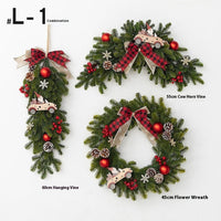 HKM-426067 Upside Down Rattan Christmas Wreath for Elegant Holiday Decor