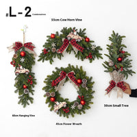 HKM-426067 Upside Down Rattan Christmas Wreath for Elegant Holiday Decor
