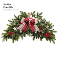 HKM-426067 Upside Down Rattan Christmas Wreath for Elegant Holiday Decor