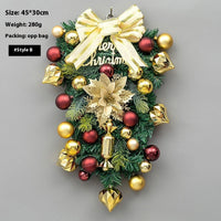 HKM-426067 Upside Down Rattan Christmas Wreath for Elegant Holiday Decor