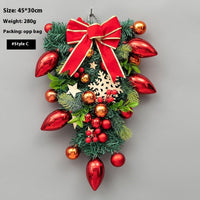 HKM-426067 Upside Down Rattan Christmas Wreath for Elegant Holiday Decor