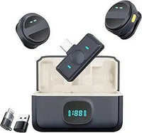 HKM-426131 Dual-Channel Wireless Microphone Kit with Active Noise Cancellation for Streaming and Vlogging