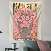 HKM-426259 Cat's Claw Tarot Tapestry - Nordic Design, Made from 91%-100% Polyester Fiber, Machine-Woven Finished Product