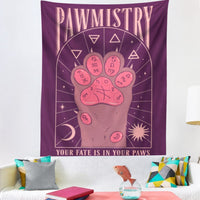 HKM-426259 Cat's Claw Tarot Tapestry - Nordic Design, Made from 91%-100% Polyester Fiber, Machine-Woven Finished Product