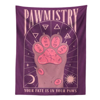 HKM-426259 Cat's Claw Tarot Tapestry - Nordic Design, Made from 91%-100% Polyester Fiber, Machine-Woven Finished Product