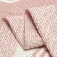 HKM-426259 Knitted Rainbow Hug Blanket for Babies - Soft Acrylic Comforter in Pastel Colors (70 x 90cm)