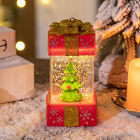 HKM-426387 Christmas Crystal Ball Gift Boxes with Lights - Small Size for Snowman and Tree Decor
