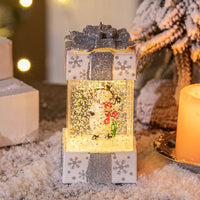 HKM-426387 Christmas Crystal Ball Gift Boxes with Lights - Small Size for Snowman and Tree Decor