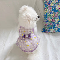 HKM-426515 Daisy Print Mesh Pet Vest in Blue, Purple, and Orange - Sizes XS to XL