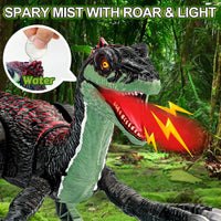 HKM-426579 Remote Control Walking Dinosaur Toy with Light, Sound, and Spray Features for Ages 5 and Up