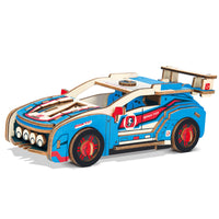HKM-426643 Wooden DIY Assembled Car Simulation Model Educational 3D Puzzle for Ages 7-14
