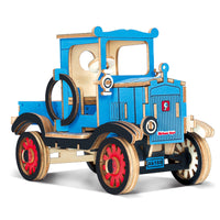 HKM-426643 Wooden DIY Assembled Car Simulation Model Educational 3D Puzzle for Ages 7-14