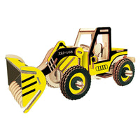 HKM-426643 Wooden DIY Assembled Car Simulation Model Educational 3D Puzzle for Ages 7-14