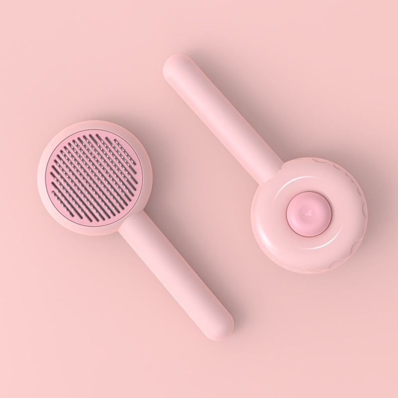 HKM-426707 Doughnut-Shaped Cat De-shedding Comb with Fine Needle for Effortless Fur Removal