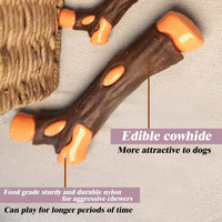 HKM-426771 Indestructible Dog Chew Bone with Real Beef Flavor - Safe, Non-Toxic Teething Toy for Aggressive Chewers of All Sizes