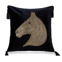 HKM-426899 Elegant Plush Horse Head Pillow Cover for Bedroom and Living Room - Various Colors Available