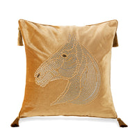 HKM-426899 Elegant Plush Horse Head Pillow Cover for Bedroom and Living Room - Various Colors Available