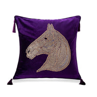 HKM-426899 Elegant Plush Horse Head Pillow Cover for Bedroom and Living Room - Various Colors Available