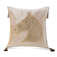 HKM-426899 Elegant Plush Horse Head Pillow Cover for Bedroom and Living Room - Various Colors Available