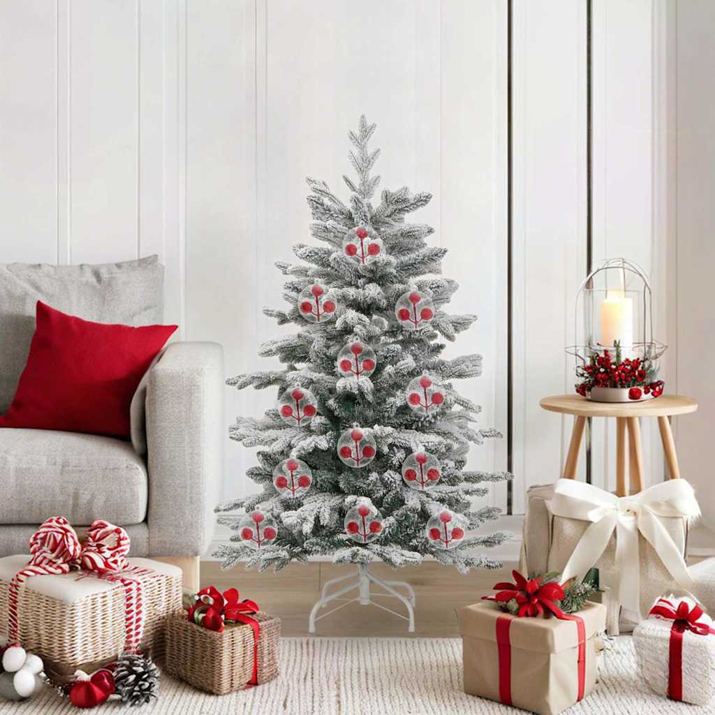HKM-426899 Transparent Christmas Bauble Set - 50 Pieces, 5 cm Ornaments for Holiday Decor