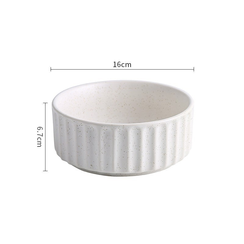 HKM-426963 Ceramic Anti-Tip Pet Bowl with Wooden Frame Options for Cervical Vertebrae Protection