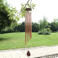 HKM-427027 Elegant Handmade Solid Wood Metal Wind Chimes for Home Decoration