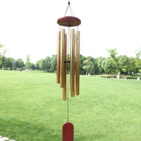 HKM-427027 Elegant Handmade Solid Wood Metal Wind Chimes for Home Decoration