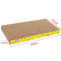 HKM-427091 Corrugated Paper Multifunctional Cat Scratch Board with Toy Ball - Cat Nest Villa Style