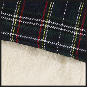 HKM-427219 Buffalo Plaid Pet Stockings with Paw Pattern for Dogs and Cats - Holiday Hanging Decor
