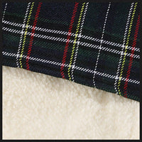 HKM-427219 Buffalo Plaid Pet Stockings with Paw Pattern for Dogs and Cats - Holiday Hanging Decor