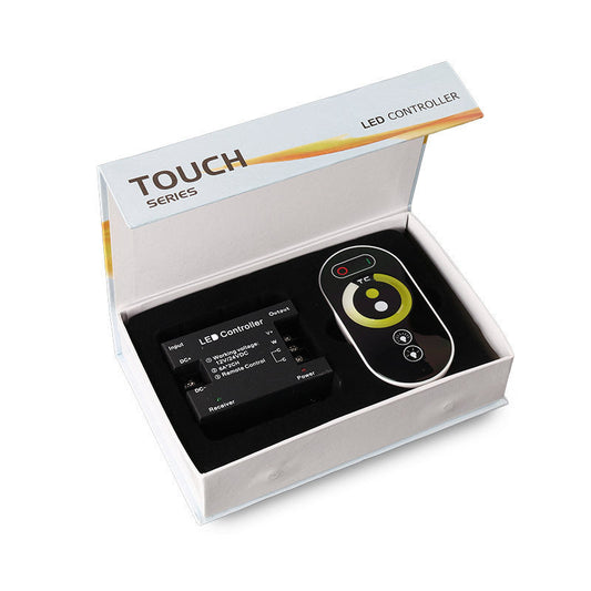 HKM-427283 Dual Color Temperature Dimming Controller with Remote - RF Touch, 12-24V, Iron Shell