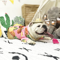 HKM-427539 Casual Cotton Pink Pineapple Shirt for Pets - Dog and Cat Apparel