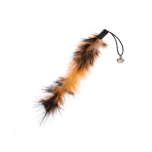 HKM-427539 Pet Cat Toy Long Turkey With Bells
