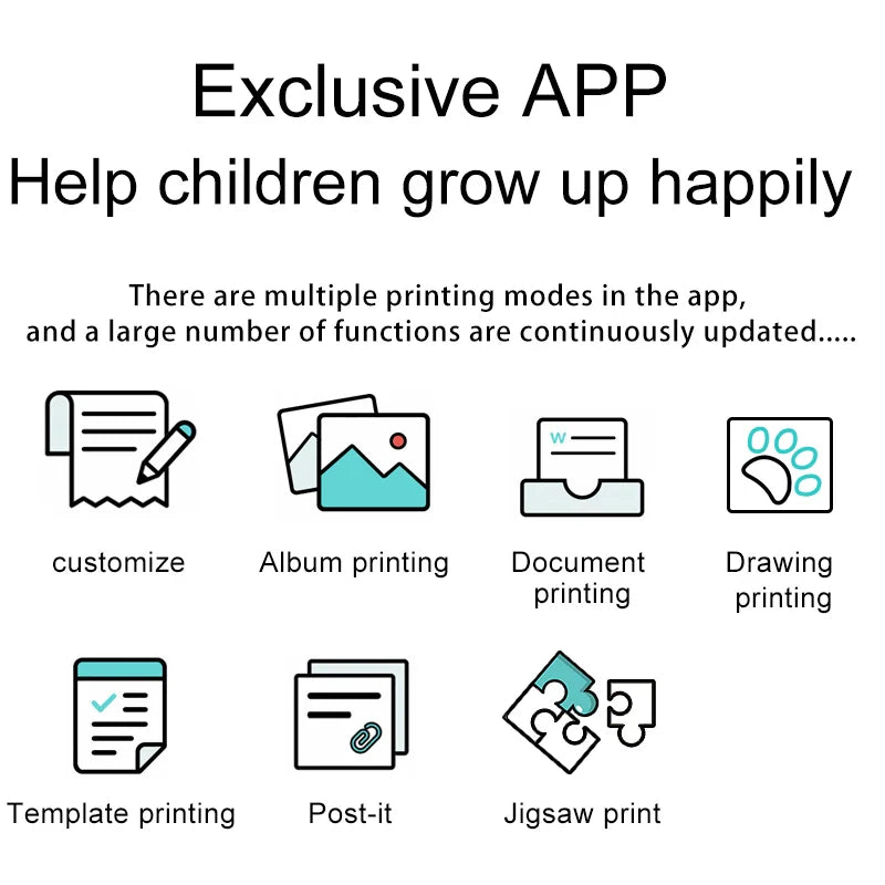 HKM-427667 Mini Instant Print Photo Camera with WiFi, Chargeable, 2.4-inch Screen for Kids, Age 6+