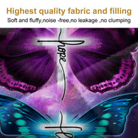 HKM-427923 Butterfly Patterned Pet Themed Bedding Set - 1 Quilt & 2 Pillowcases in Soft Microfiber Polyester