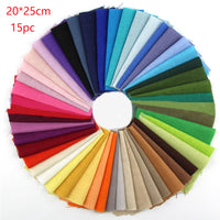 HKM-427923 Cotton and Linen Fabric for Crafts - Assorted 15 Pieces (20x25cm) and 50 Pieces (10x10cm)
