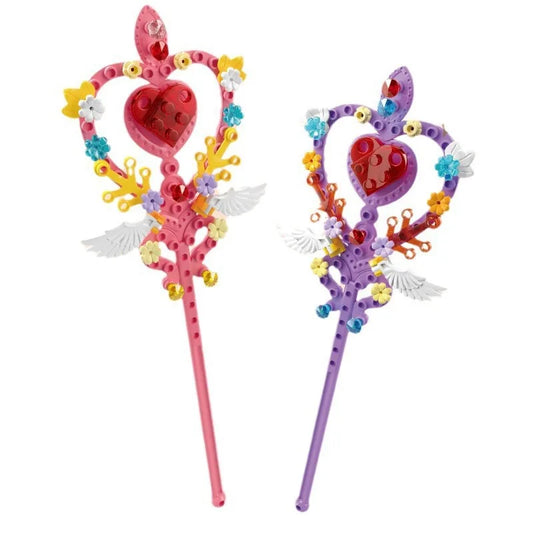 KTX-427923 DIY Building Block Jewelry Set - Creative Assembled Bricks for Girls, Decorative Dessert Flowers and Hair Bands