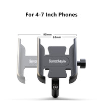 HKM-428307 CNC Aluminum Alloy Bicycle Phone Holder for 4-7 Inch Phones, 360-Degree Rotation, Fits 20-30mm Tubes