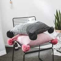 HKM-428307 Nordic Style Acrylic Pillowcase for Cushion Cover – 45x45cm in Pink and Black