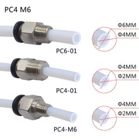 HKM-428435 PC4-M6/Pc6-01 Straight-Through Pneumatic Quick Connector for 3D Printers