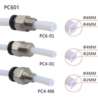 HKM-428435 PC4-M6/Pc6-01 Straight-Through Pneumatic Quick Connector for 3D Printers