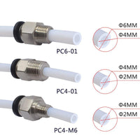 HKM-428435 PC4-M6/Pc6-01 Straight-Through Pneumatic Quick Connector for 3D Printers