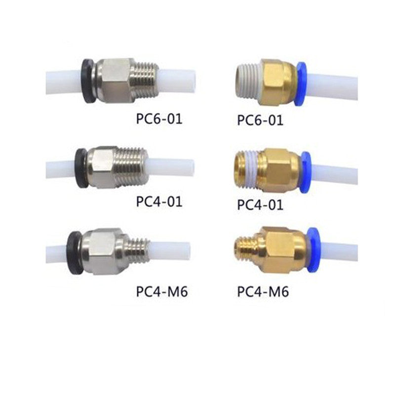HKM-428435 PC4-M6/Pc6-01 Straight-Through Pneumatic Quick Connector for 3D Printers