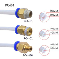 HKM-428435 PC4-M6/Pc6-01 Straight-Through Pneumatic Quick Connector for 3D Printers