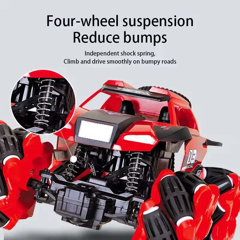 HKM-428499 Dual Control 4x4 Stunt Car, 360° Rotation, All-Terrain Remote Control Vehicle for Kids