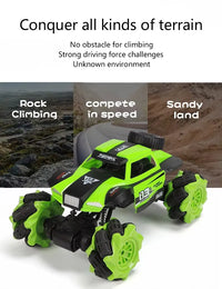 HKM-428499 Dual Control 4x4 Stunt Car, 360° Rotation, All-Terrain Remote Control Vehicle for Kids